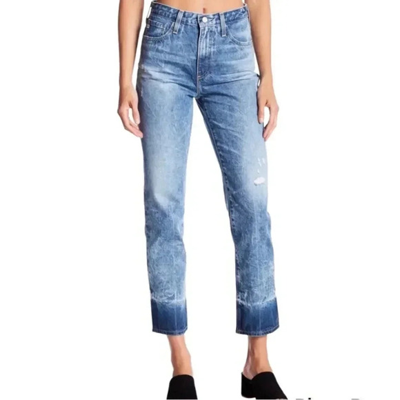 AG Adriano Goldschmied The Phoebe high rise straight leg jeans women’s size 23 - Picture 16 of 16